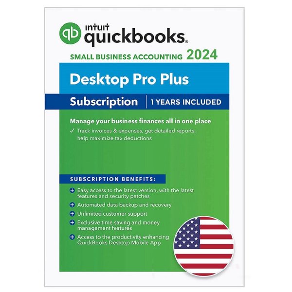 Quickbooks Desktop Pro Plus 2024 | 1 Year Included | US VERSION |